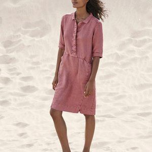 Poetry | 100% Linen Shirt Dress - CRANBERRY size 6